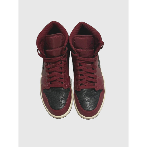 Jordan 1 Retro Mid 2017 Team Red Black Summit White Size 9 With Box Nike Mens